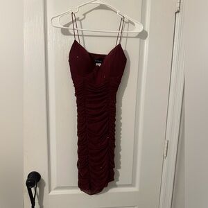sparkly maroon B. Darlin dress